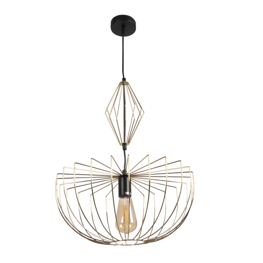 Lámpara colgante JASMINA 1xE27/20W/230V diá. 40 cm dorado