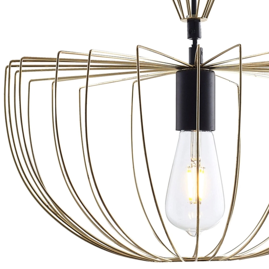 Lámpara colgante JASMINA 1xE27/20W/230V diá. 40 cm dorado