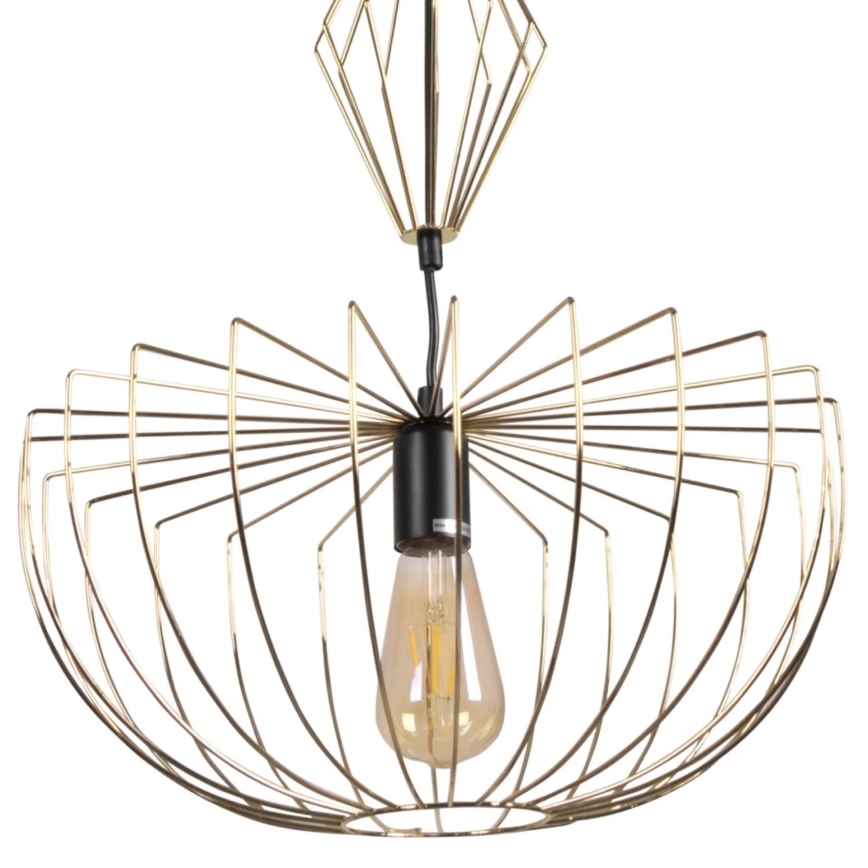 Lámpara colgante JASMINA 1xE27/20W/230V diá. 40 cm dorado
