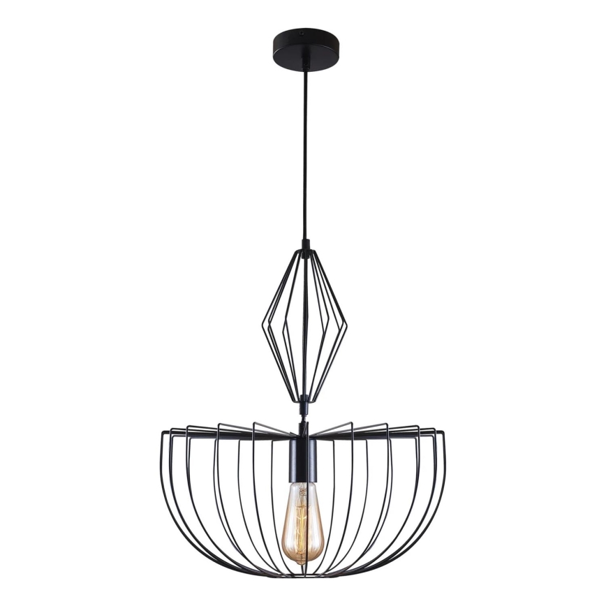 Lámpara colgante JASMINA 1xE27/20W/230V diá. 40 cm negro