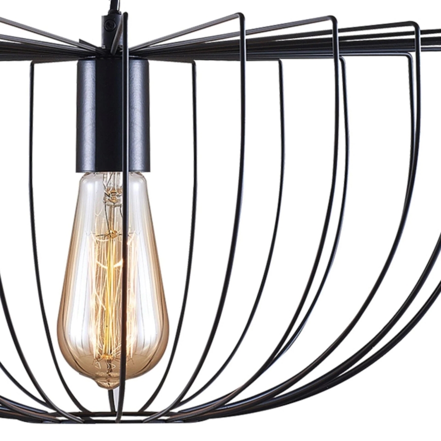 Lámpara colgante JASMINA 1xE27/20W/230V diá. 40 cm negro