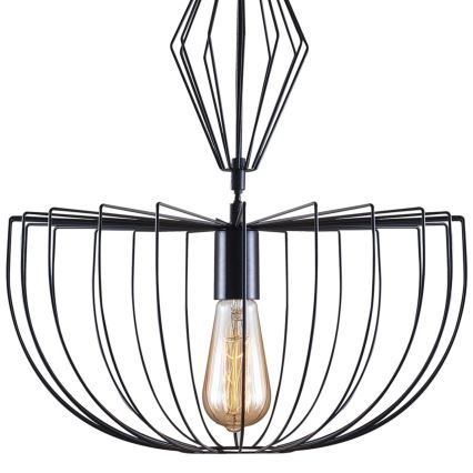 Lámpara colgante JASMINA 1xE27/20W/230V diá. 40 cm negro