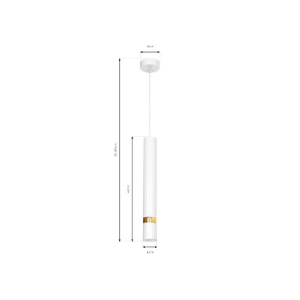 Lámpara colgante JOKER 1xGU10/25W/230V blanca