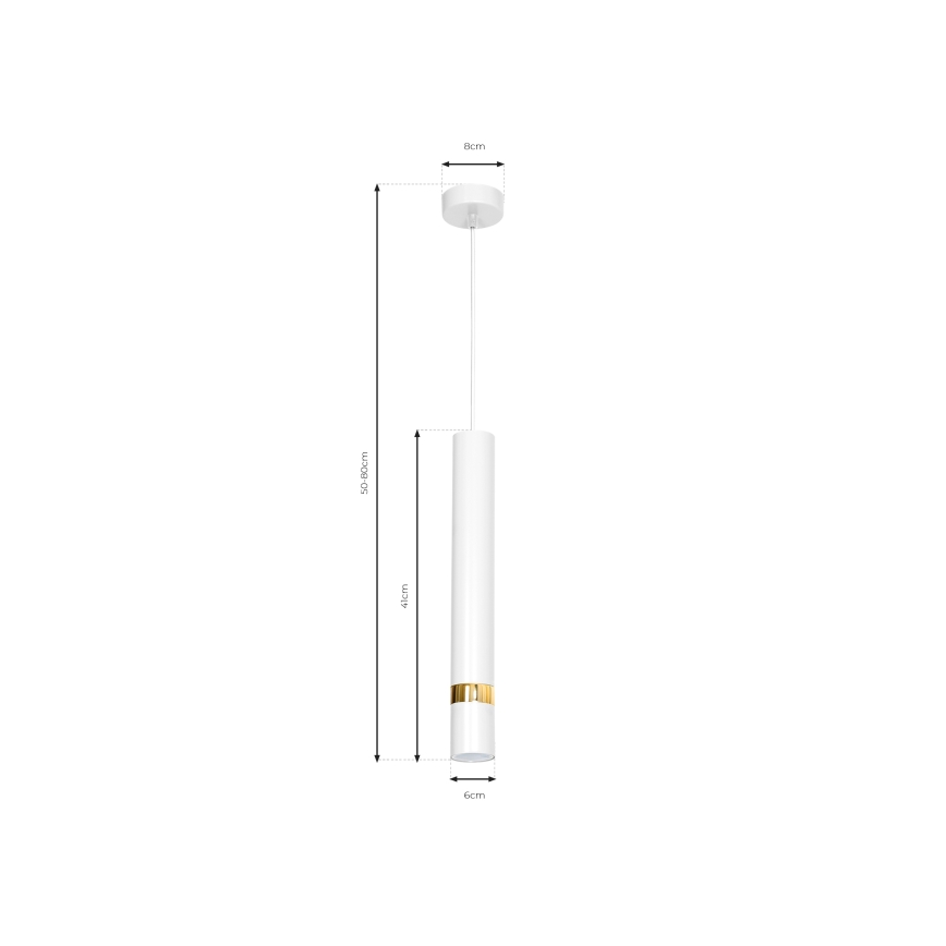 Lámpara colgante JOKER 1xGU10/25W/230V blanca
