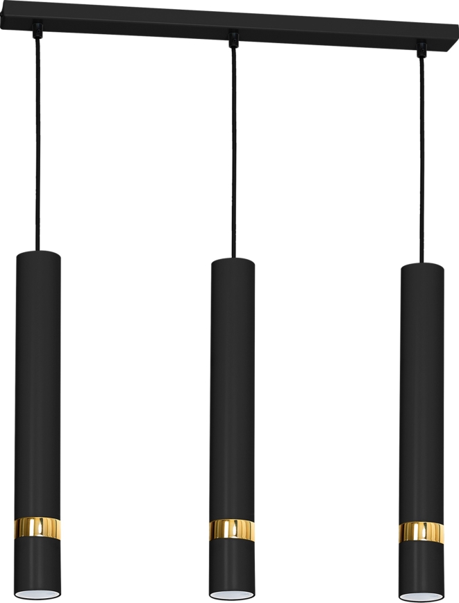 Lámpara colgante JOKER 3xGU10/25W/230V negra