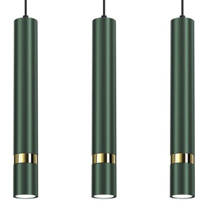 Lámpara colgante JOKER 3xGU10/25W/230V verde