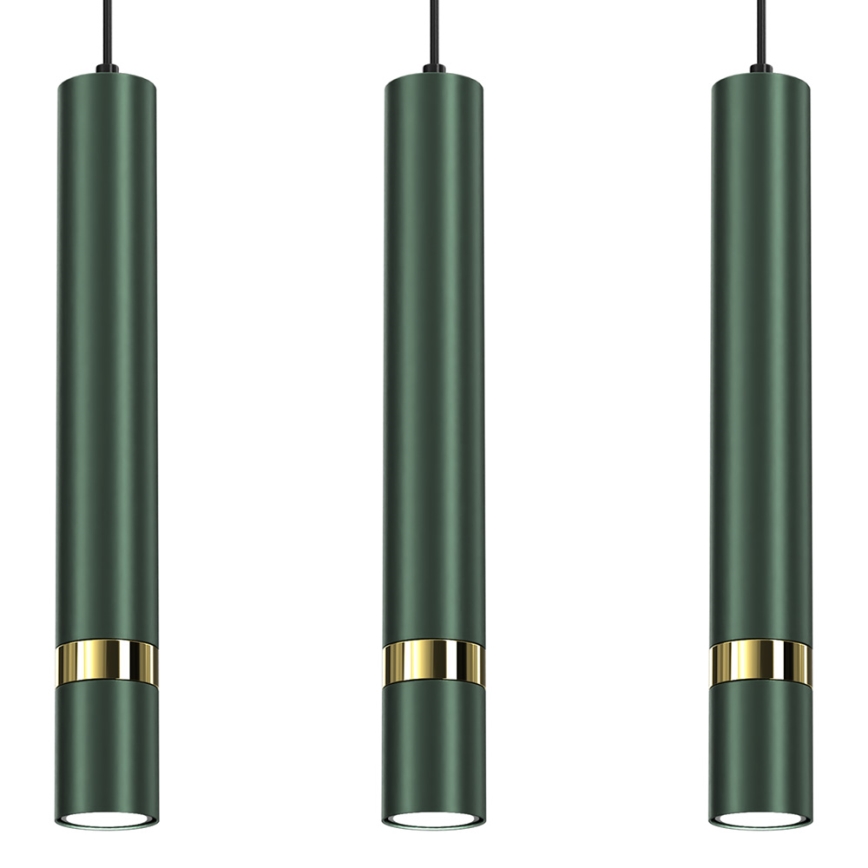 Lámpara colgante JOKER 3xGU10/25W/230V verde
