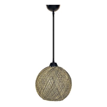 Lámpara colgante JUTE 1xE27/60W/230V amarillo