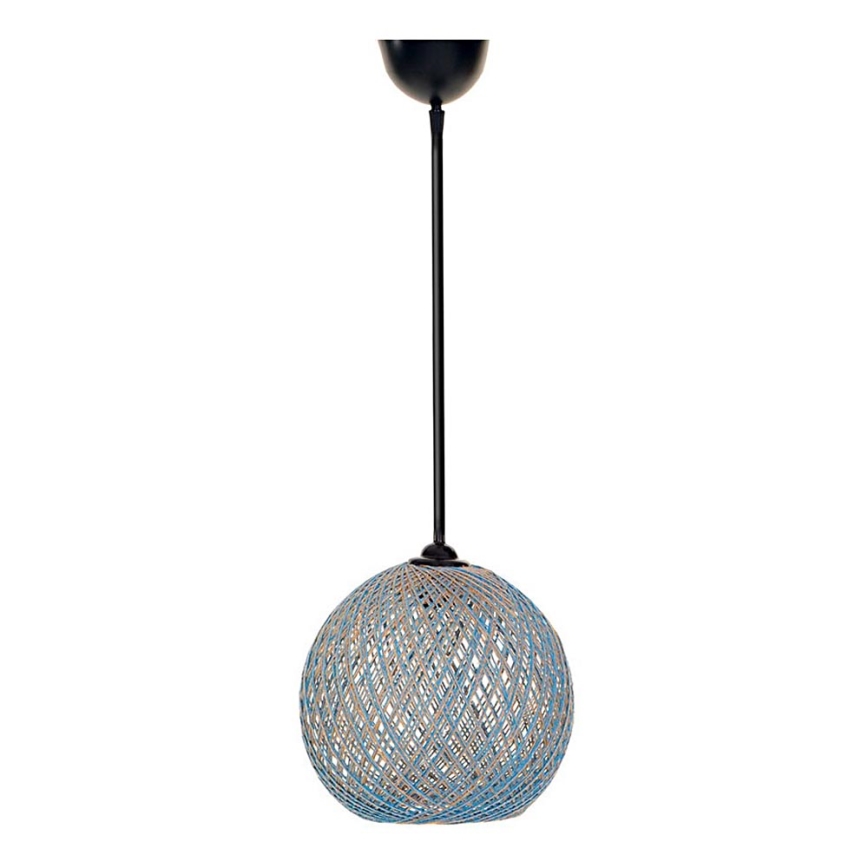 Lámpara colgante JUTE 1xE27/60W/230V azul