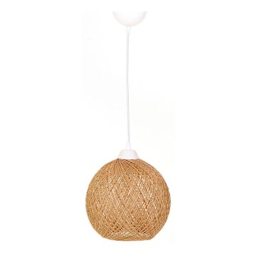Lámpara colgante JUTE 1xE27/60W/230V beige