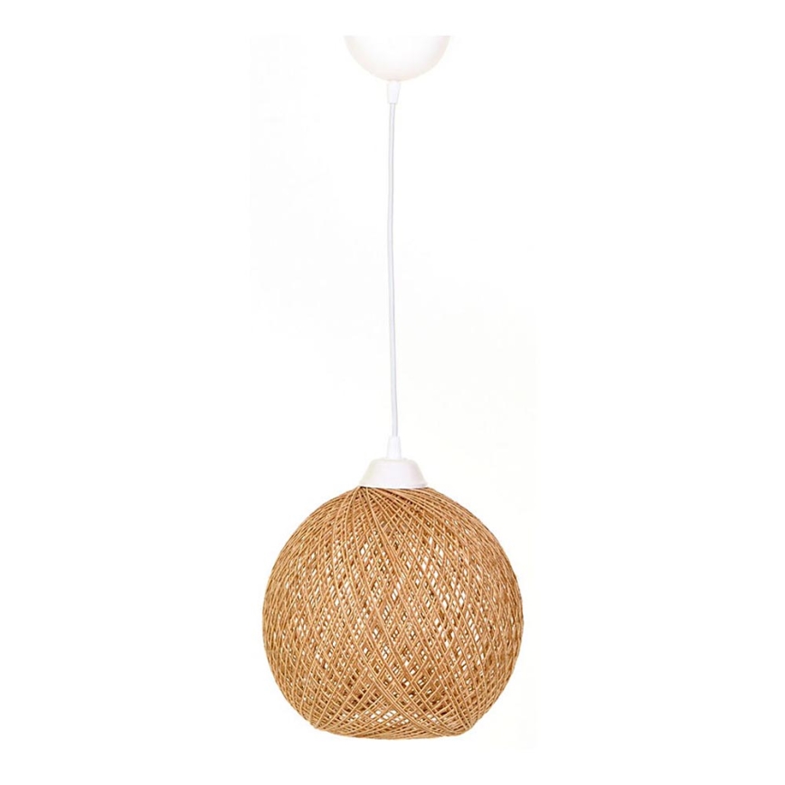 Lámpara colgante JUTE 1xE27/60W/230V beige