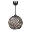 Lámpara colgante JUTE 1xE27/60W/230V negro