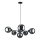 Lámpara colgante KALIOPE II 6xE14/50W/230V negro/negro ahumado