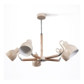 Lámpara colgante KALITHEA 5xE27/60W/230V beige