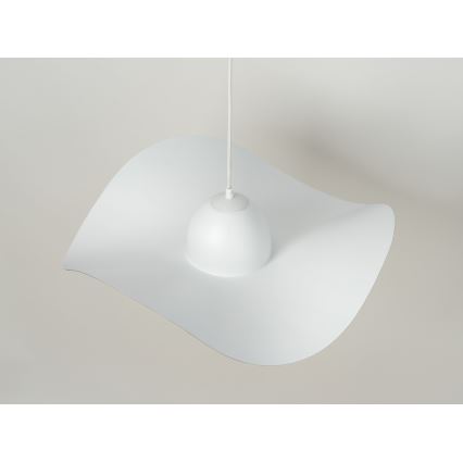 Lámpara colgante KAPELLO 1xE27/60W/230V diá. 55 cm blanco/dorado