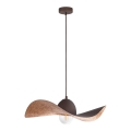 Lámpara colgante KAPELLO 1xE27/60W/230V diá. 55 cm marrón/cobre