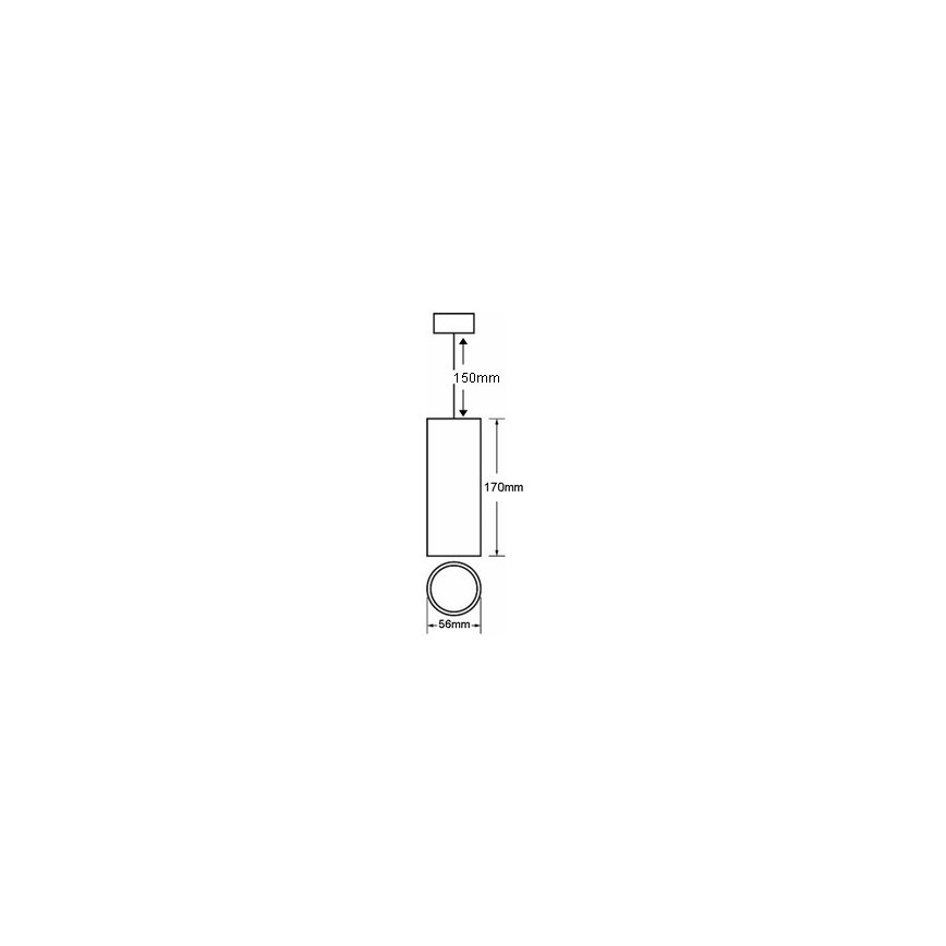 Lámpara colgante KARADON 1xGU10/30W/230V 17 cm blanco