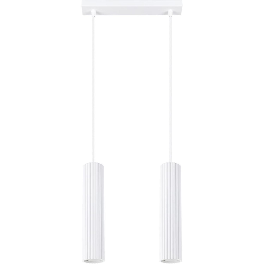 Lámpara colgante KARBON 2xGU10/10W/230V blanco