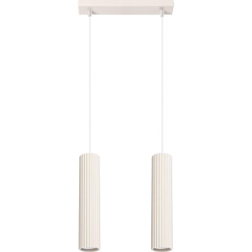 Lámpara colgante KARBON 2xGU10/10W/230V color crema