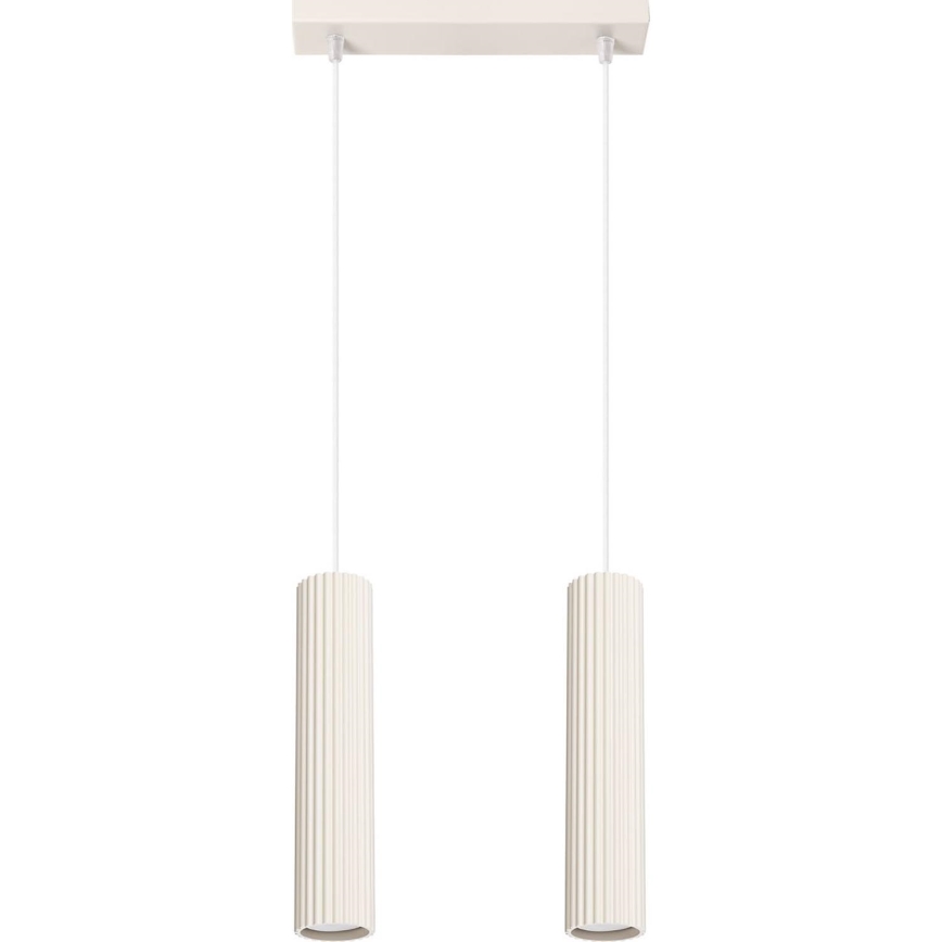 Lámpara colgante KARBON 2xGU10/10W/230V color crema