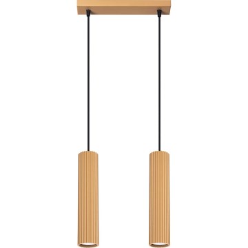 Lámpara colgante KARBON 2xGU10/10W/230V dorado