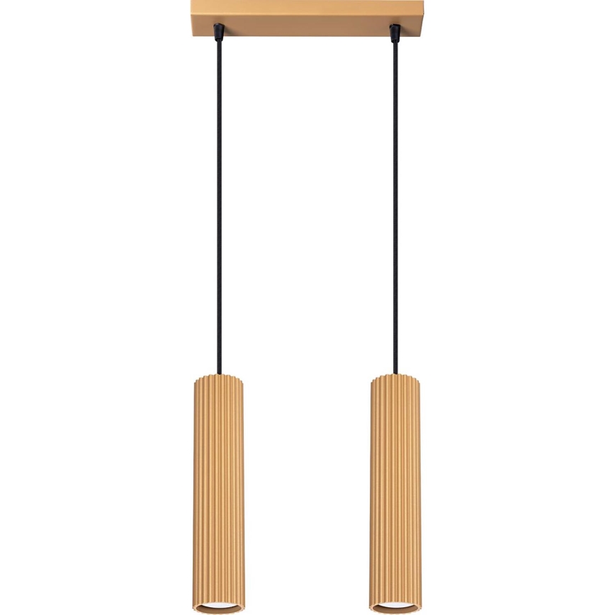 Lámpara colgante KARBON 2xGU10/10W/230V dorado