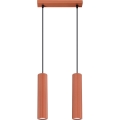 Lámpara colgante KARBON 2xGU10/10W/230V rojo
