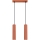 Lámpara colgante KARBON 2xGU10/10W/230V rojo