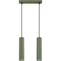 Lámpara colgante KARBON 2xGU10/10W/230V Verde