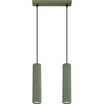 Lámpara colgante KARBON 2xGU10/10W/230V Verde