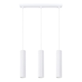 Lámpara colgante KARBON 3xGU10/10W/230V blanco