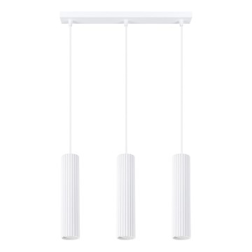 Lámpara colgante KARBON 3xGU10/10W/230V blanco