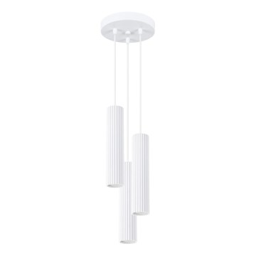 Lámpara colgante KARBON 3xGU10/10W/230V blanco