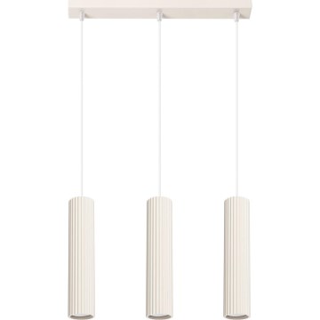 Lámpara colgante KARBON 3xGU10/10W/230V color crema