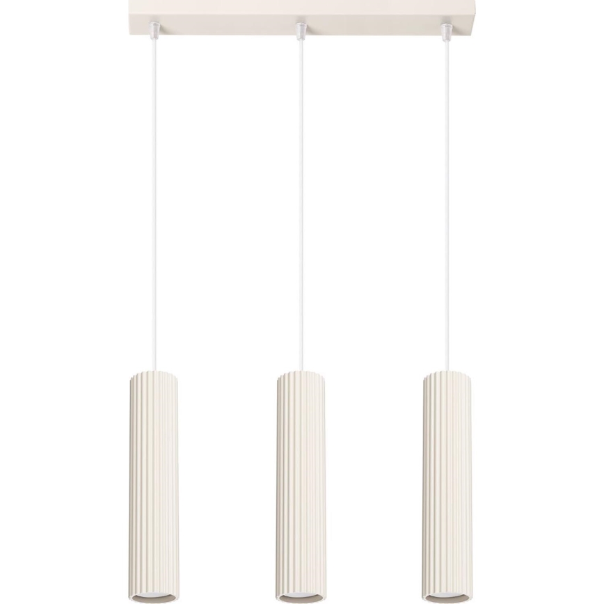 Lámpara colgante KARBON 3xGU10/10W/230V color crema