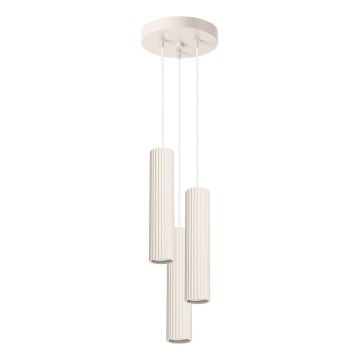 Lámpara colgante KARBON 3xGU10/10W/230V color crema