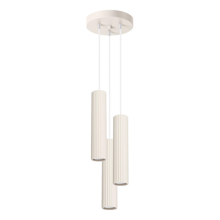 Lámpara colgante KARBON 3xGU10/10W/230V color crema