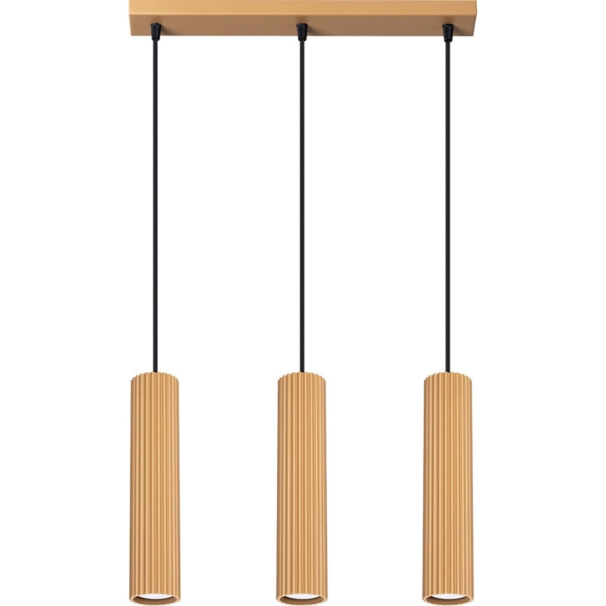 Lámpara colgante KARBON 3xGU10/10W/230V dorado