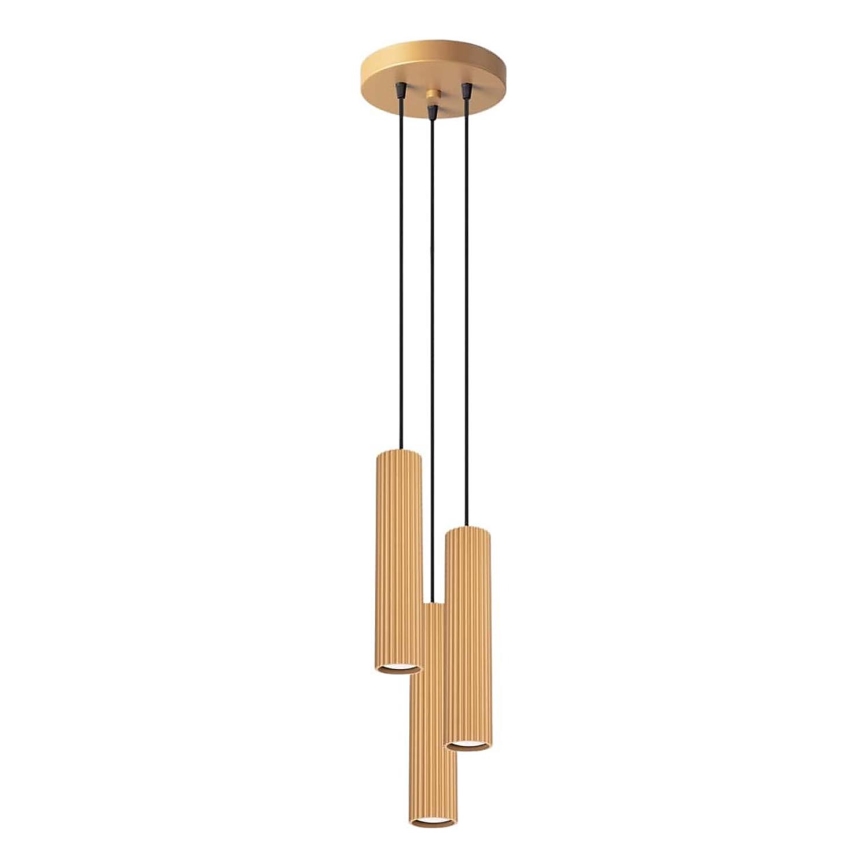 Lámpara colgante KARBON 3xGU10/10W/230V dorado
