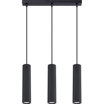 Lámpara colgante KARBON 3xGU10/10W/230V negro
