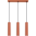 Lámpara colgante KARBON 3xGU10/10W/230V rojo