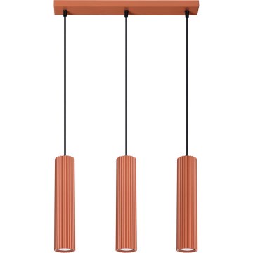 Lámpara colgante KARBON 3xGU10/10W/230V rojo