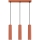 Lámpara colgante KARBON 3xGU10/10W/230V rojo