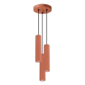 Lámpara colgante KARBON 3xGU10/10W/230V rojo