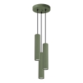 Lámpara colgante KARBON 3xGU10/10W/230V verde