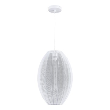 Lámpara colgante KAREI 1xE27/20W/230V diá. 30 cm blanco