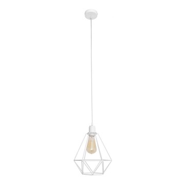 Lámpara colgante KARO 1xE27/15W/230V blanco