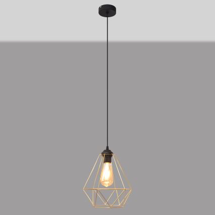 Lámpara colgante KARO 1xE27/15W/230V dorado/negro