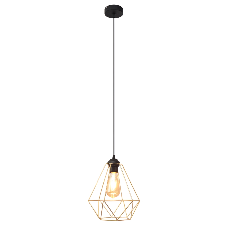 Lámpara colgante KARO 1xE27/15W/230V dorado/negro