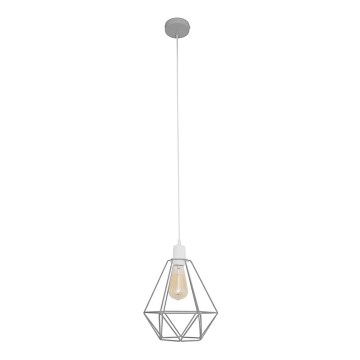 Lámpara colgante KARO 1xE27/15W/230V gris